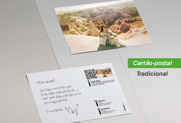 Cartão-postal personalizado